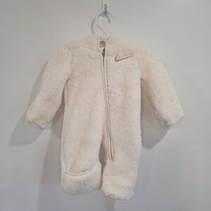 Baby Newborn Nike Pale Ivory Fleece Snowsuit